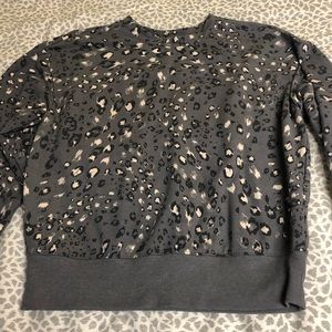 Grey Cheetah Print Pullover